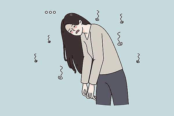 EPS 해외이미지 라이프스타일 여자 일러스트 피곤 한명 상반신 성인 일상 무기력 무기력증 민트색 성인여자한명만 번아웃증후군 해외일러스트 1 컬러 컨셉 사람 라이프 생활 사회이슈 여자한명만 성인여자만 파일형식 벡터 이미지허브