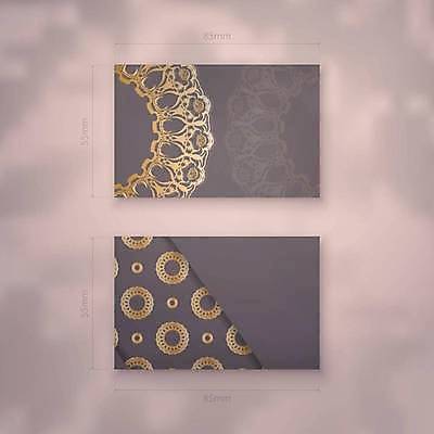 EPS 해외이미지 디자인 백그라운드 패턴 일러스트 명함 사람없음 세트 갈색 금색 고급 만다라 목업 해외일러스트 카드프레임 컬러 컨셉 무늬 프레임 파일형식 벡터 이미지허브