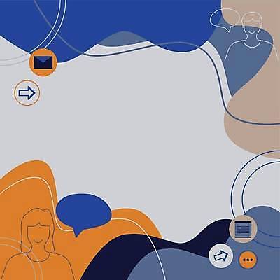 EPS 해외이미지 여자 남자 백그라운드 말풍선 일러스트 프레임 상반신 두명 메시지 카피스페이스 해외일러스트 사람 공백 파일형식 벡터 이미지허브