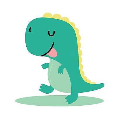 EPS 해외이미지 일러스트 사람없음 초록색 귀여움 만화 공룡 공룡캐릭터 해외일러스트 일러캐릭터 캐릭터 컬러 컨셉 파충류 파일형식 벡터 이미지허브