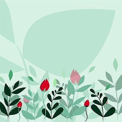 EPS 해외이미지 꽃 잎 일러스트 사람없음 겹침 꽃프레임 민트색 해외일러스트 식물 컬러 프레임 파일형식 벡터 이미지허브