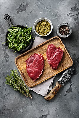 포토 JPG 해외이미지 육류 스테이크 사람없음 소고기 로즈메리 등심 플랫레이 해외포토 식재료 서양음식 플랫 허브 파일형식 이미지허브
