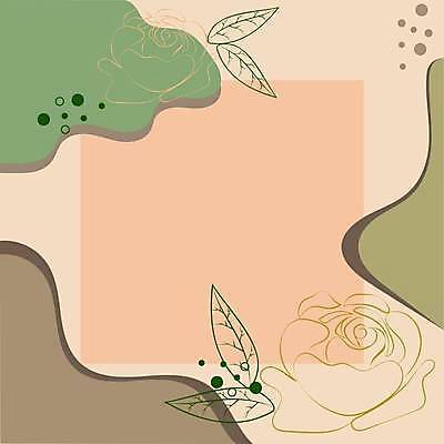 EPS 해외이미지 꽃 백그라운드 잎 일러스트 사각프레임 사람없음 라인아트 웨이브 얼룩무늬 베이지색 프레임일러스트 해외일러스트 식물 선 컬러 무늬 프레임 사각형 파일형식 벡터 이미지허브