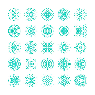 JPG 해외이미지 겨울 일러스트 사람없음 파란색 세트 눈송이 심플 눈꽃무늬 엘리먼트 해외일러스트 계절 컬러 무늬 눈꽃 눈_날씨 파일형식 이미지허브