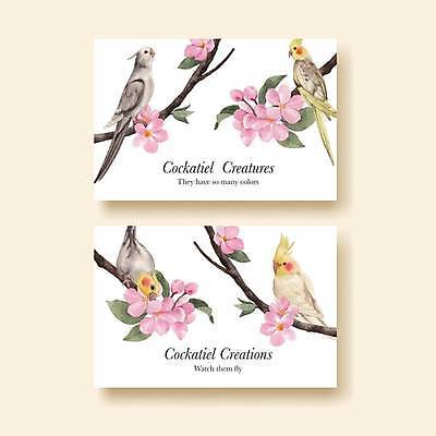 EPS 해외이미지 꽃 일러스트 사람없음 반려동물 나뭇가지 앵무새 해외일러스트 나무 식물 동물 조류 파일형식 벡터 이미지허브