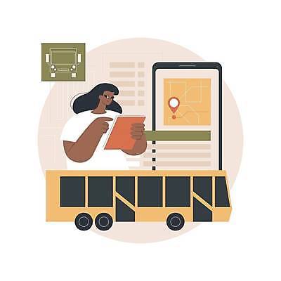 EPS 해외이미지 라이프스타일 여자 지도 일러스트 버스 한명 상반신 성인 스마트폰 시간 확인 위치 성인여자한명만 교통상황 해외일러스트 1 육상교통 교통 대중교통 사람 생활 핸드폰 스마트기기 여자한명만 성인여자만 파일형식 벡터 이미지허브