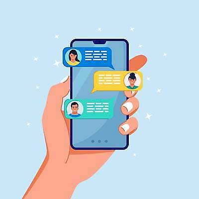 EPS 해외이미지 인터넷 일러스트 텍스트 통신 관계 모바일 새로움 말하기 대화 그래픽 친구 스마트폰 핸드폰 스크린 거품 메시지 어플리케이션 토론 편지 전화기 알림 온라인 소통 경보 고립 문자메시지 소셜 채팅 해외일러스트 컨셉 모션 전자제품 스마트기기 파일형식 벡터 이미지허브