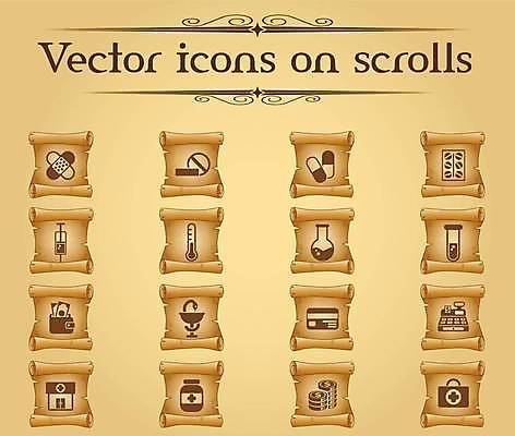 EPS 해외이미지 일러스트 주사기 사람없음 세트 알약 갈색 반창고 빈티지 신용카드 지갑 온도계 두루마리 약국 계산대 심볼 비커 물약 동전탑 스크롤 양피지 진찰가방 청약통장 해외일러스트 컬러 컨셉 의학 의료기기 실험기구 금융 약 쌓기 동전 진료 의료용품 통장 파일형식 벡터 청약 이미지허브