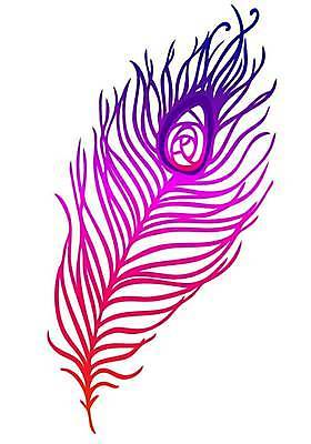 EPS 해외이미지 분홍색 일러스트 사람없음 라인아트 깃털 보헤미아 히피 해외일러스트 선 컬러 파일형식 벡터 이미지허브