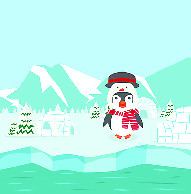 JPG 해외이미지 나무 한마리 눈사람 사람없음 귀여움 목도리 남극 펭귄 이글루 펭귄캐릭터 민트색 해외일러스트 식물 1 잡화 컬러 동물캐릭터 컨셉 조류 극지방 파일형식 이미지허브
