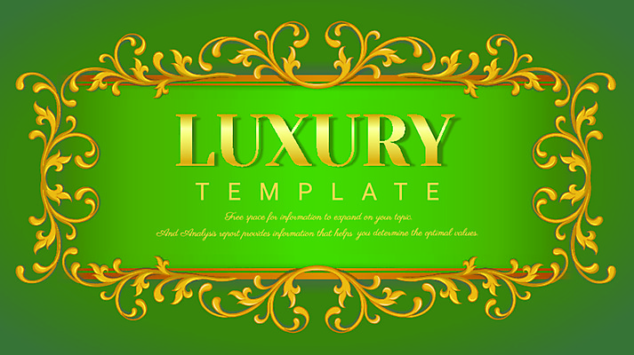 EPS 해외이미지 일러스트 프레임 사람없음 초록색 금색 고급 테두리 해외일러스트 컬러 컨셉 파일형식 벡터 이미지허브