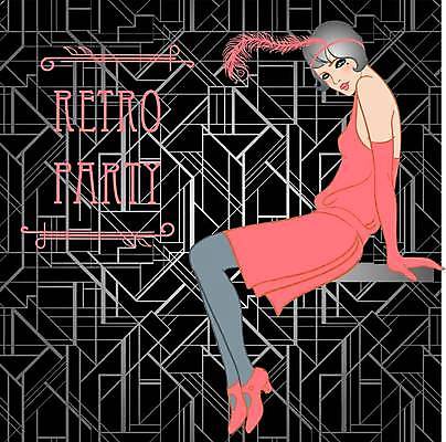 EPS 해외이미지 전신 헤어스타일 디자인 드레스 여자 포스터 분홍색 일러스트 한명 앉기 성인 유행 검은색 빈티지 화려 클래식 복고 스타일 성인여자한명만 해외일러스트 1 옷 컬러 컨셉 모션 사람 여자한명만 성인여자만 파일형식 벡터 이미지허브