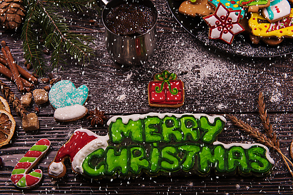 포토 JPG 해외이미지 크리스마스 실내 사람없음 선물상자 쿠키 진저쿠키 나무배경 해외포토 기념일 백그라운드 디저트 선물 내부 상자 파일형식 이미지허브