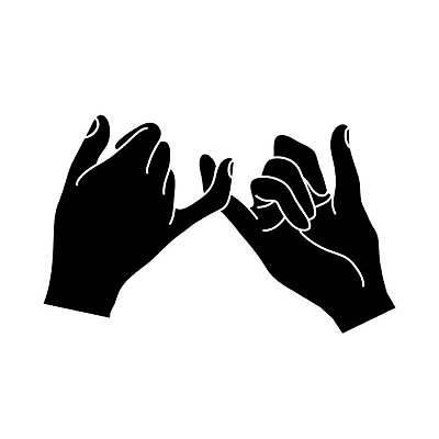 EPS 해외이미지 손 일러스트 손짓 신체부위 검은색 약속 새끼손가락 해외일러스트 컬러 모션 사람 파일형식 벡터 이미지허브