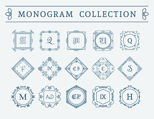 JPG 해외이미지 디자인 꽃무늬 일러스트 프레임 사람없음 장식 클래식 우아함 심볼 복고 모노그램 해외일러스트 꽃 컨셉 무늬 파일형식 이미지허브