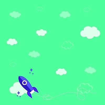 EPS 해외이미지 백그라운드 일러스트 프레임 사람없음 로켓 구름모양 카피스페이스 해외일러스트 모양 공백 파일형식 벡터 구름_자연 이미지허브