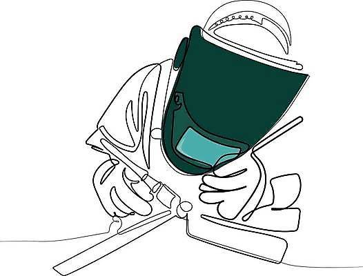 EPS 해외이미지 남자 라인일러스트 일러스트 한명 들기 상반신 성인 작업 라인아트 손그림 드로잉 용접 용접공 용접기 용접마스크 성인남자한명만 해외일러스트 직업 1 선 모션 마스크 미술 사람 남자한명만 성인남자만 파일형식 벡터 이미지허브