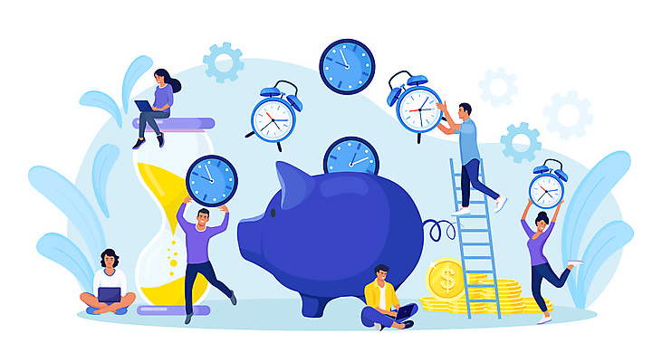 포토 JPG 해외이미지 전신 여자 남자 시계 사다리 들기 앉기 여러명 성인 금융 파란색 돼지저금통 타이핑 모래시계 동전탑 알림종 성인만 해외포토 모래 컬러 다수 모션 사람 경제 쌓기 동전 저금통 도구 파일형식 이미지허브