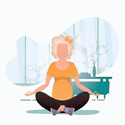 EPS 해외이미지 전신 우먼라이프 여자 일러스트 요가 휴식 건강 한명 성인 오 편안함 명상 가부좌 성인여자한명만 해외일러스트 1 라이프스타일 웰빙 컨셉 사람 앉기 감각 여자한명만 성인여자만 파일형식 벡터 이미지허브