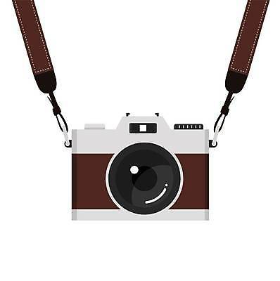 EPS 해외이미지 일러스트 사람없음 갈색 카메라 복고 스트랩 해외일러스트 컬러 전자제품 파일형식 벡터 이미지허브