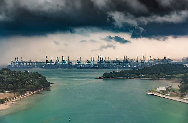 포토 JPG 해외이미지 주간 구름 하늘 사람없음 야외 조선소 산업시설 산업현장 전경 해외포토 자연요소 산업 풍경 파일형식 탑뷰 이미지허브