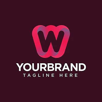 EPS 해외이미지 디자인 알파벳 일러스트 비즈니스 사람없음 심볼 심플 W 엘리먼트 레터링 브랜딩 해외일러스트 영어 파일형식 벡터 이미지허브