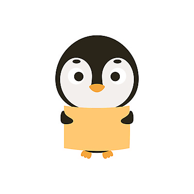 JPG 해외이미지 일러스트 프레임 들기 사람없음 귀여움 만화 펭귄 펭귄캐릭터 해외일러스트 동물캐릭터 컨셉 모션 조류 파일형식 이미지허브