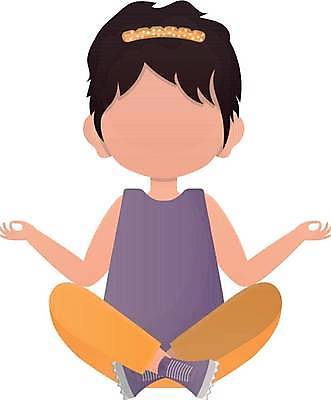 EPS 해외이미지 전신 우먼라이프 여자 어린이 일러스트 요가 휴식 건강 한명 오 편안함 명상 가부좌 소녀한명만 해외일러스트 1 라이프스타일 웰빙 컨셉 사람 앉기 감각 여자한명만 소녀만 파일형식 벡터 이미지허브
