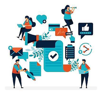 EPS 해외이미지 여자 교육 남자 잎 일러스트 여러명 성인 노트북 태블릿 연필 확성기 망원경 신용카드 체크표시 서식 문서 따봉 메일함 서류판 체크리스트 성인만 해외일러스트 식물 다수 학용품 사람 금융 전자제품 스마트기기 필기구 사무용품 최고 확인 파일형식 벡터 이미지허브