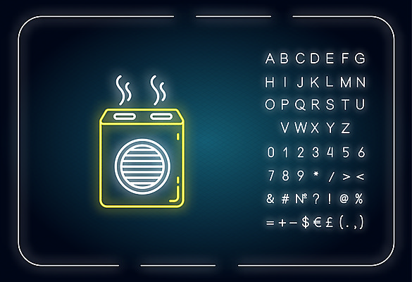 EPS 해외이미지 알파벳 선 백그라운드 일러스트 타이포그라피 사람없음 화려 심볼 네온 형광등 공기청정기 해외일러스트 문자 영어 컨셉 전등 가전제품 파일형식 벡터 이미지허브