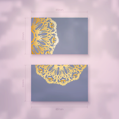 EPS 해외이미지 디자인 백그라운드 패턴 일러스트 명함 사람없음 세트 회색 금색 고급 만다라 목업 해외일러스트 컬러 컨셉 무늬 파일형식 벡터 이미지허브