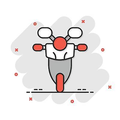 EPS 해외이미지 일러스트 사람없음 빨간색 회색 오토바이 X O 사이드미러 해외일러스트 알파벳 컬러 바이크 파일형식 벡터 이미지허브