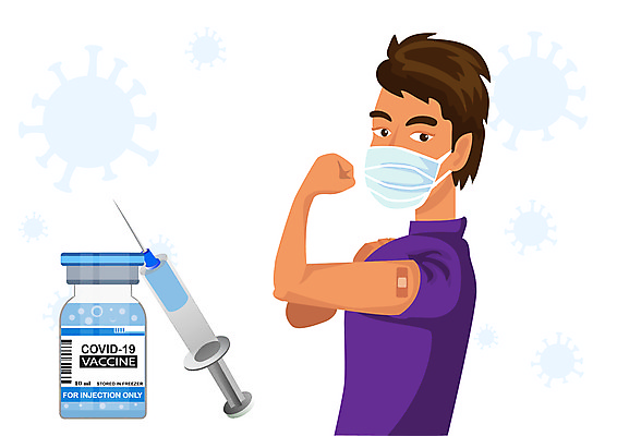 JPG 해외이미지 남자 일러스트 건강 주사기 마스크 한명 상반신 성인 주먹 반창고 백신 성인남자한명만 코로나바이러스 바이알 백신접종 델타변이바이러스 오미크론 해외일러스트 1 의학 의료기기 모션 사람 의료용품 바이러스 접종 남자한명만 성인남자만 파일형식 이미지허브