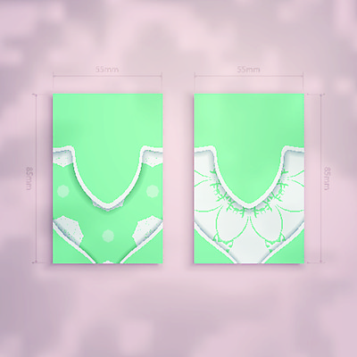 EPS 해외이미지 디자인 백그라운드 패턴 일러스트 명함 사람없음 세트 고급 만다라 민트색 목업 해외일러스트 컬러 컨셉 무늬 파일형식 벡터 이미지허브