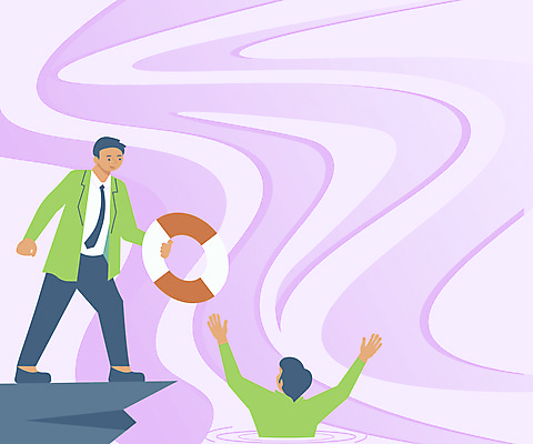 포토 JPG 해외이미지 전신 남자 백그라운드 프레임 서기 들기 상반신 성인 두명 손들기 보라색 도움 구출 성인남자만 카피스페이스 구명부환 해외포토 컬러 컨셉 모션 사람 공백 안전장비 튜브 남자만 성인만 파일형식 이미지허브