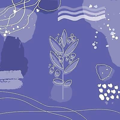 EPS 해외이미지 포스터 선 줄기 잎 일러스트 추상 사람없음 보라색 원형 라인아트 해외일러스트 도형 식물 컬러 무늬 파일형식 벡터 이미지허브