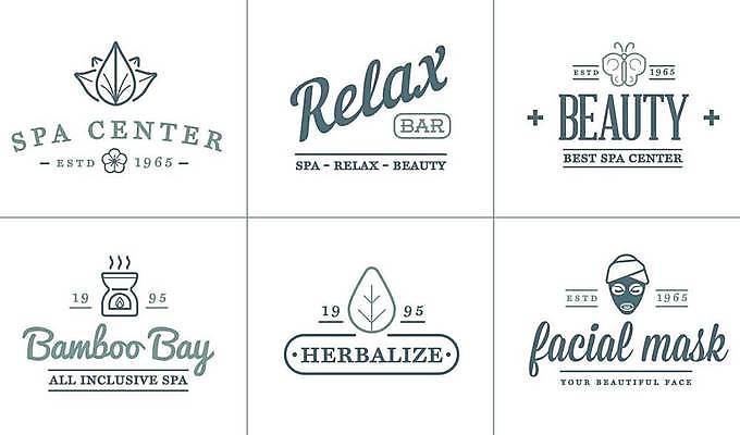 EPS 해외이미지 디자인 꽃 나비 일러스트 사람없음 세트 라벨 스파 마사지 뷰티샵 허브 심볼 사우나 마스크팩 해외일러스트 식물 곤충 프레임 상점 팩 파일형식 벡터 이미지허브