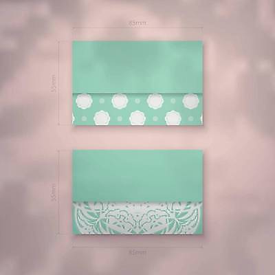 EPS 해외이미지 디자인 백그라운드 패턴 일러스트 명함 사람없음 세트 고급 만다라 민트색 목업 해외일러스트 컬러 컨셉 무늬 파일형식 벡터 이미지허브