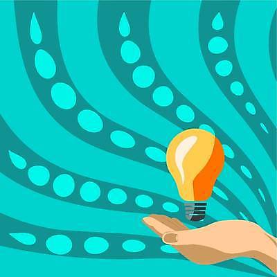 EPS 해외이미지 손 백그라운드 패턴 일러스트 전구 프레임 신체부위 초록색 카피스페이스 해외일러스트 컬러 무늬 사람 공백 파일형식 벡터 이미지허브