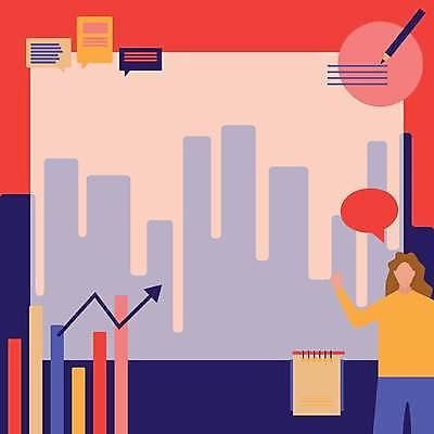 EPS 해외이미지 여자 화살표 말풍선 일러스트 비즈니스 그래프 프레임 한명 상반신 성인 자료 가리킴 발표 얼굴없음 성인여자한명만 카피스페이스 해외일러스트 1 사람 손짓 공백 여자한명만 성인여자만 파일형식 벡터 이미지허브