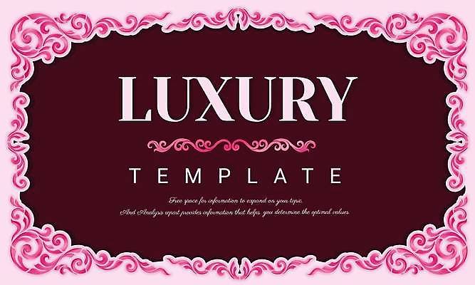 EPS 해외이미지 분홍색 일러스트 프레임 사람없음 금색 고급 테두리 버건디 해외일러스트 컬러 컨셉 빨간색 파일형식 벡터 이미지허브