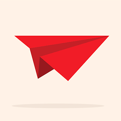 포토 JPG 해외이미지 종이 그림자 사람없음 빨간색 한개 종이비행기 해외포토 1 컬러 종이접기 파일형식 이미지허브