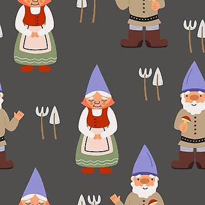 EPS 해외이미지 식물 동물 할아버지 할머니 백그라운드 잎 패턴 일러스트 벽지 농장 마을 정원 흰색 플랫 인쇄 난쟁이 동물상 해외일러스트 여자 노년 남자 컬러 무늬 농업 조형물 파일형식 벡터 이미지허브