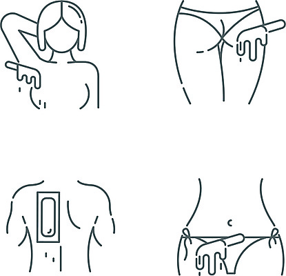 JPG 해외이미지 일러스트 사람모양 신체부위 뷰티 엉덩이 피부관리 허벅지 왁스 왁싱 위생관리 제모 겨드랑이 제모용품 왁스스트립 해외일러스트 모양 관리 사람 파일형식 이미지허브