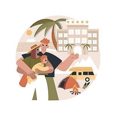 EPS 해외이미지 여자 남자 어린이 바다 여행 일러스트 가족 호텔 휴가 가족여행 소년 성인 세명 모래사장 야자수 손들기 캠핑 가리킴 크루즈 모닥불 오리발 백허그 캠핑카 들어올리기 해외일러스트 나무 배_교통 관계 모션 포옹 자동차 숙소 불 레저 사람 손짓 파일형식 벡터 이미지허브