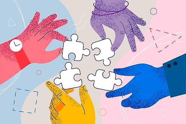 EPS 해외이미지 라이프스타일 손 일러스트 팔찌 신체부위 잡기 퍼즐 손목시계 퍼즐조각 맞추기 해외일러스트 시계 조각 장신구 모션 사람 생활 파일형식 벡터 이미지허브