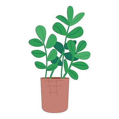 EPS 해외이미지 나무 화분 줄기 잎 일러스트 사람없음 원예 반려식물 해외일러스트 식물 취미 파일형식 벡터 이미지허브