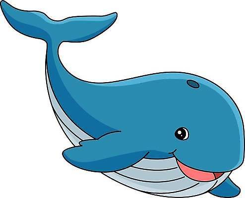 EPS 해외이미지 한마리 일러스트 웃음 사람없음 파란색 고래 해외일러스트 1 컬러 포유류 표정 수중동물 파일형식 벡터 이미지허브