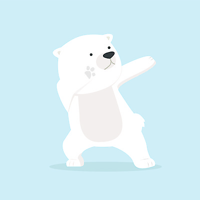 JPG 해외이미지 디자인 포즈 일러스트 사람없음 춤 곰캐릭터 북극곰 해외일러스트 동물캐릭터 곰 문화예술 파일형식 이미지허브