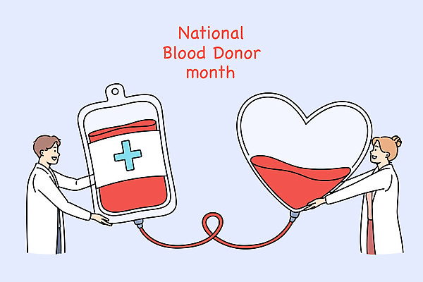 EPS 해외이미지 여자 남자 일러스트 들기 상반신 성인 두명 의사 하트 헌혈 혈액주머니 성인만 해외일러스트 모양 캠페인 모션 사람 의료진 봉사 혈액 파일형식 벡터 이미지허브